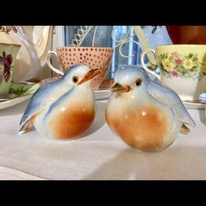 Vintage ceramic bluebirds, salt /pepper